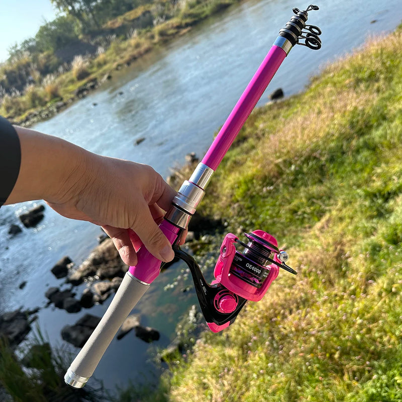 telescopic fishing rod and reel combo, view 3 - MRSLM