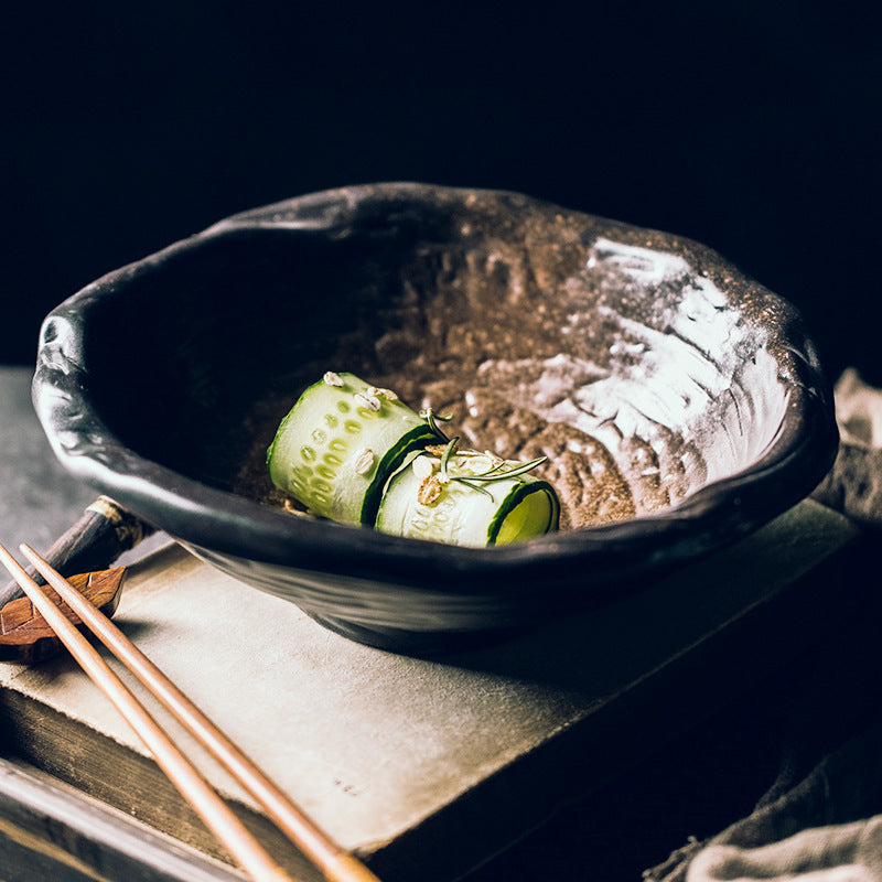 irregular ceramic bowl large deep bowl, view 2 - MRSLM