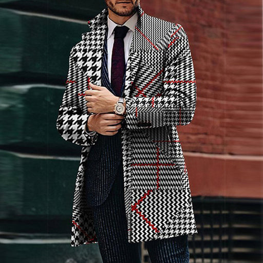 Men's slim fit suit collar coat - MRSLM