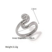 rustic gold open ring, view 3 - MRSLM