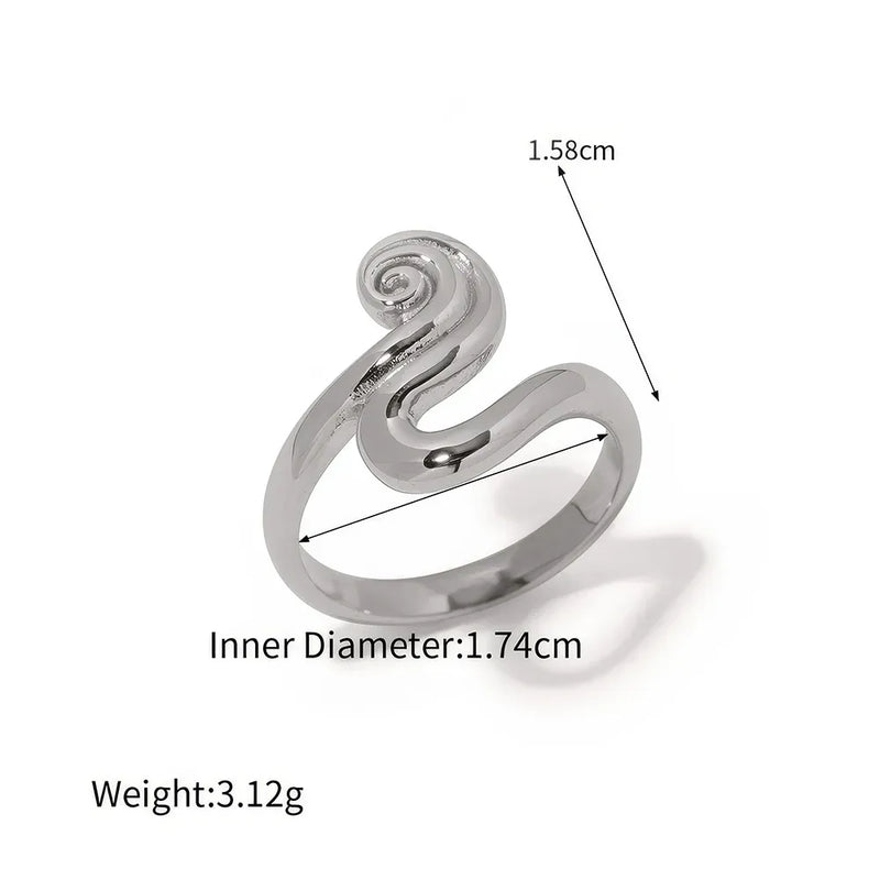 rustic gold open ring, view 3 - MRSLM