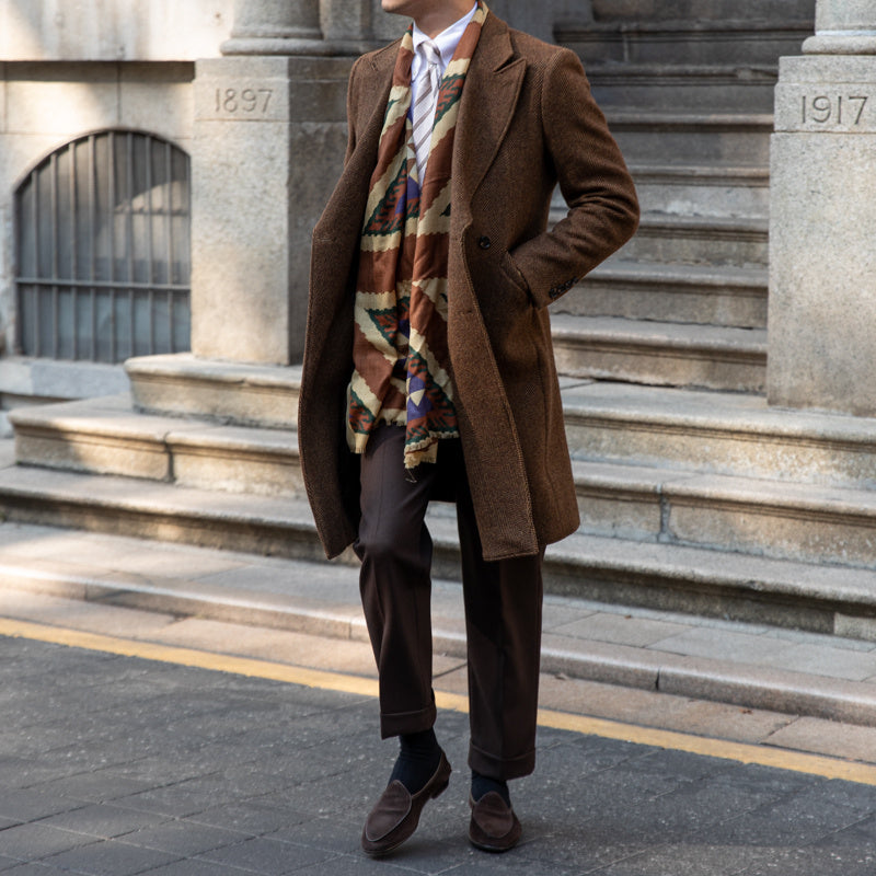 Men's vintage wool brown jacket, view 5 - MRSLM