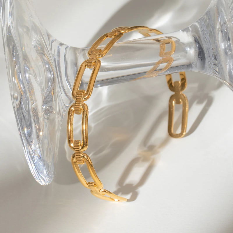 geometric open cuff bracelet, view 5 - MRSLM
