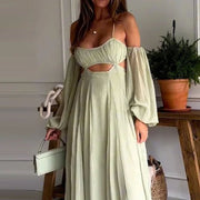 women's backless sling dress, view 3 - MRSLM