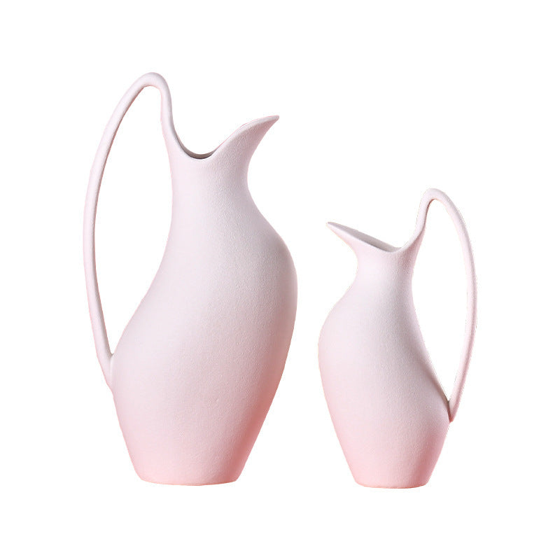 White ceramic countertop vase, view 7 - MRSLM