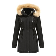 Women's long fleece-lined parka with detachable hood, view 7 - MRSLM