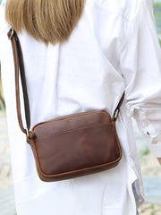 men's retro leather shoulder bag, view 2 - MRSLM
