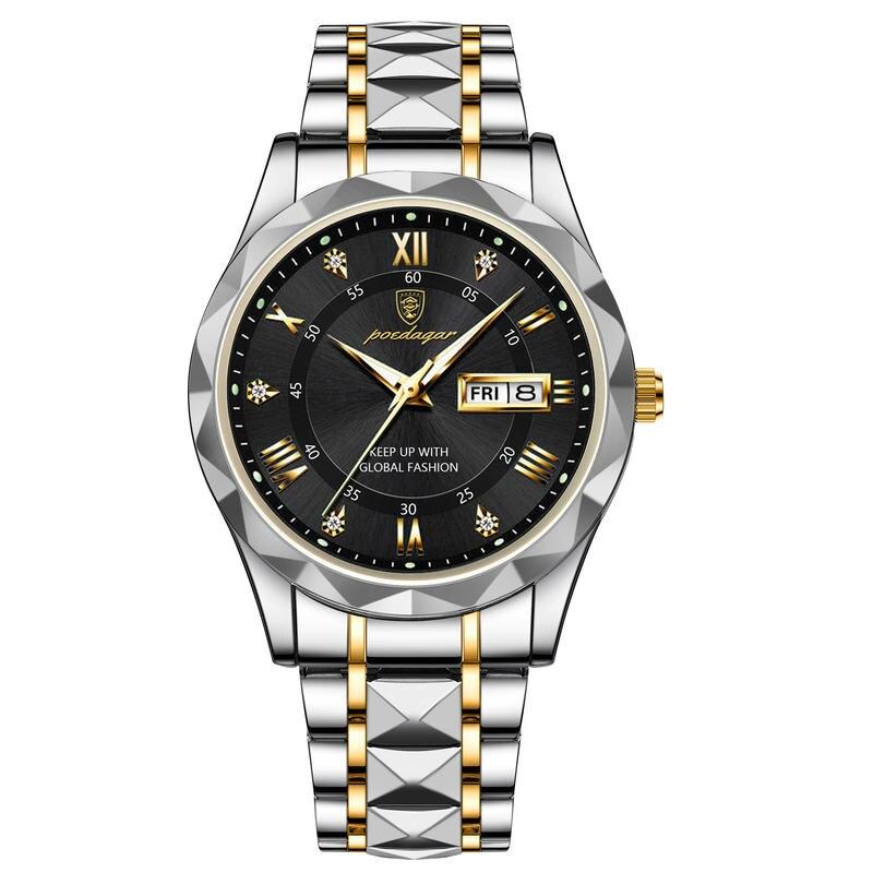 stainless steel quartz men's watch, view 3 - MRSLM