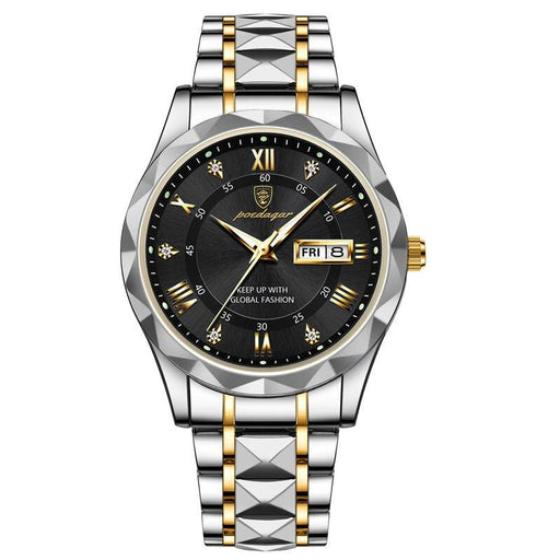 stainless steel quartz men's watch, view 3 - MRSLM
