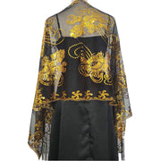 long tassel sequin shawl, view 2 - MRSLM