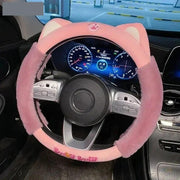 Colorful plush steering wheel cover, view 12 - MRSLM