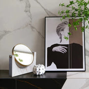 Marble rotating makeup vanity mirror, view 4 - MRSLM