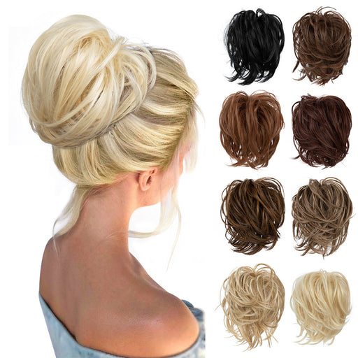 fluffy curly hair bun chignon - MRSLM