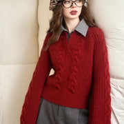 spliced pullover sweater - MRSLM