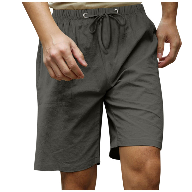 men's cotton and linen beach shorts, view 2 - MRSLM