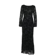 slim bare back dress, view 5 - MRSLM