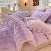 Plush milk fiber four-piece bedding set, view 11 - MRSLM