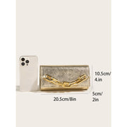 shiny evening clutch bag, view 5 - MRSLM