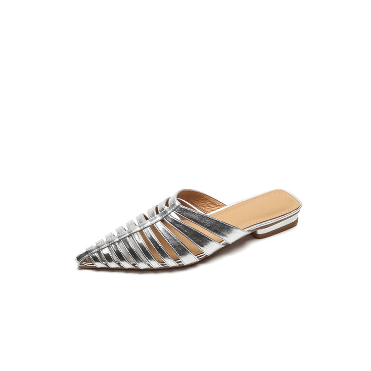 sheepskin pointed toe slippers, view 10 - MRSLM