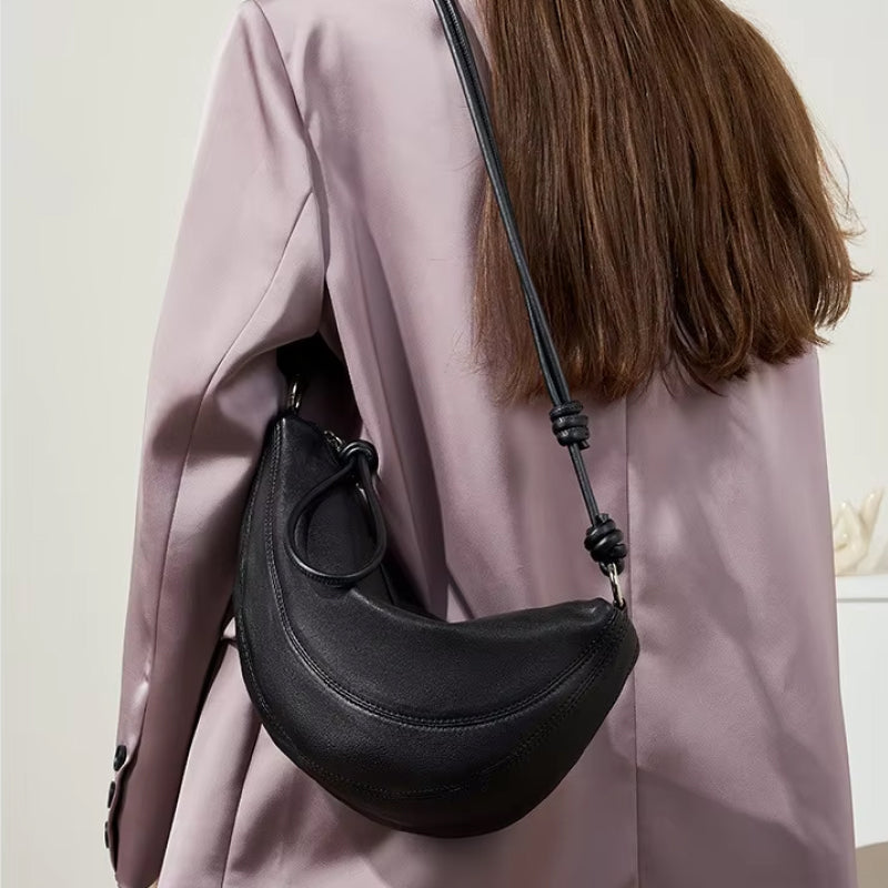 soft leather minimalist crossbody bag, view 5 - MRSLM