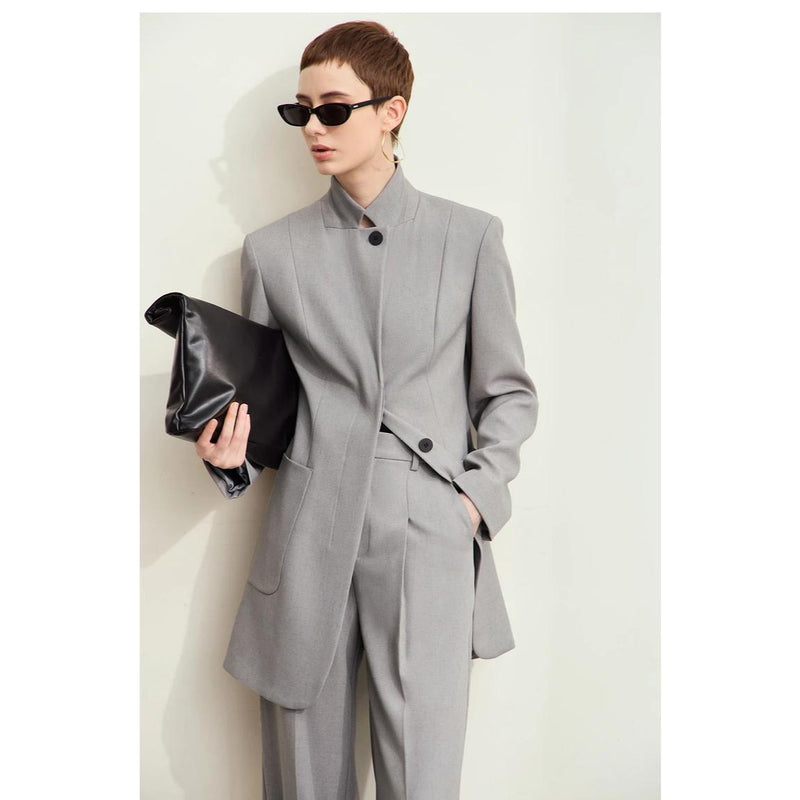 women's slim tailored coat, view 3 - MRSLM