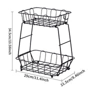 iron snack fruit storage basket, view 6 - MRSLM