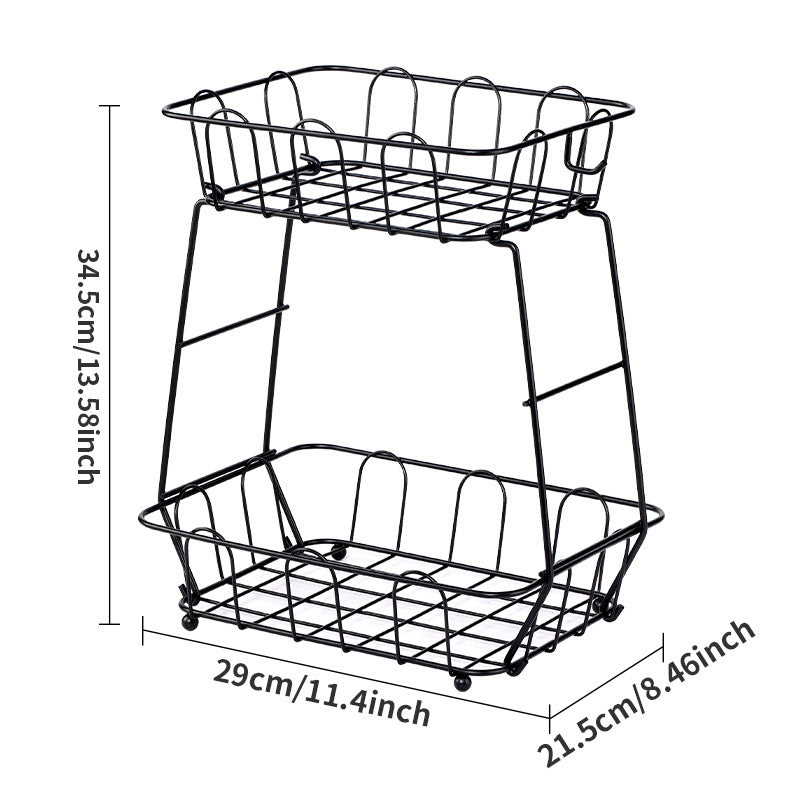iron snack fruit storage basket, view 6 - MRSLM
