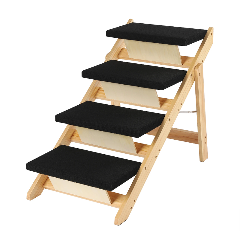 wooden pet stairs and ramp, view 2 - MRSLM
