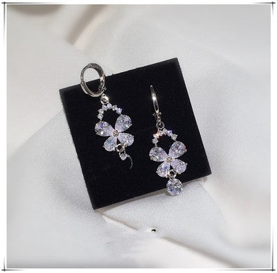 long zircon crystal tassel earrings, view 14 - MRSLM