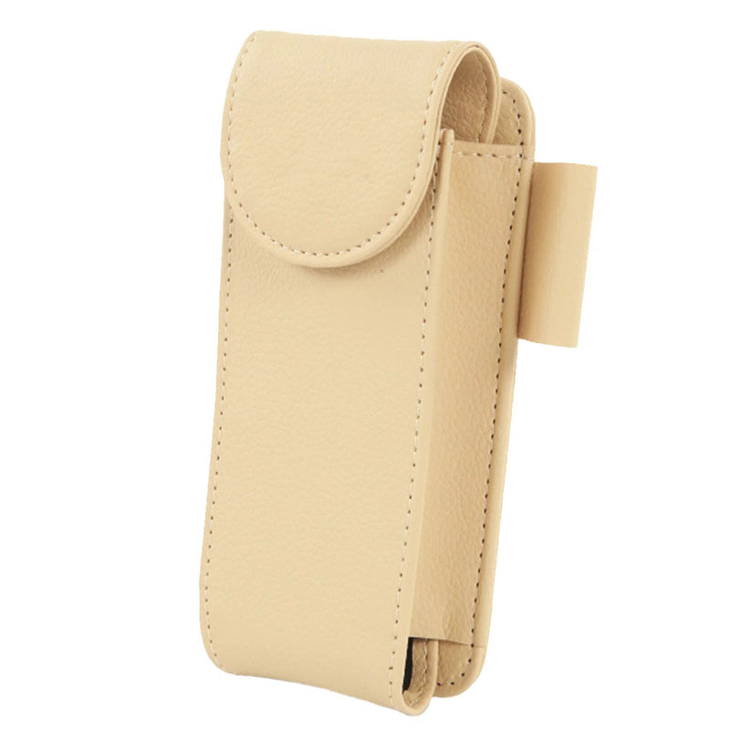 Leather sun visor glasses and card organizer, view 4 - MRSLM