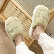 plaid plush cotton slippers, view 2 - MRSLM
