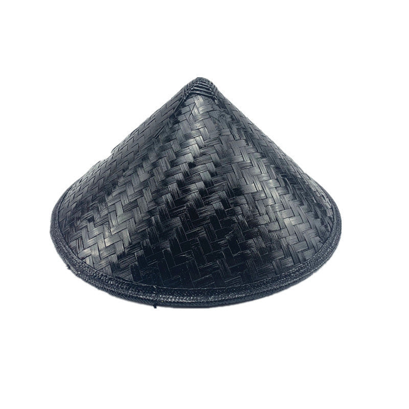 Retro black bamboo fisherman hat, view 5 - MRSLM