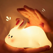 Cute rabbit silicone night lamp, view 3 - MRSLM
