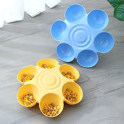 6-in-1 flower shape pet bowl, view 4 - MRSLM