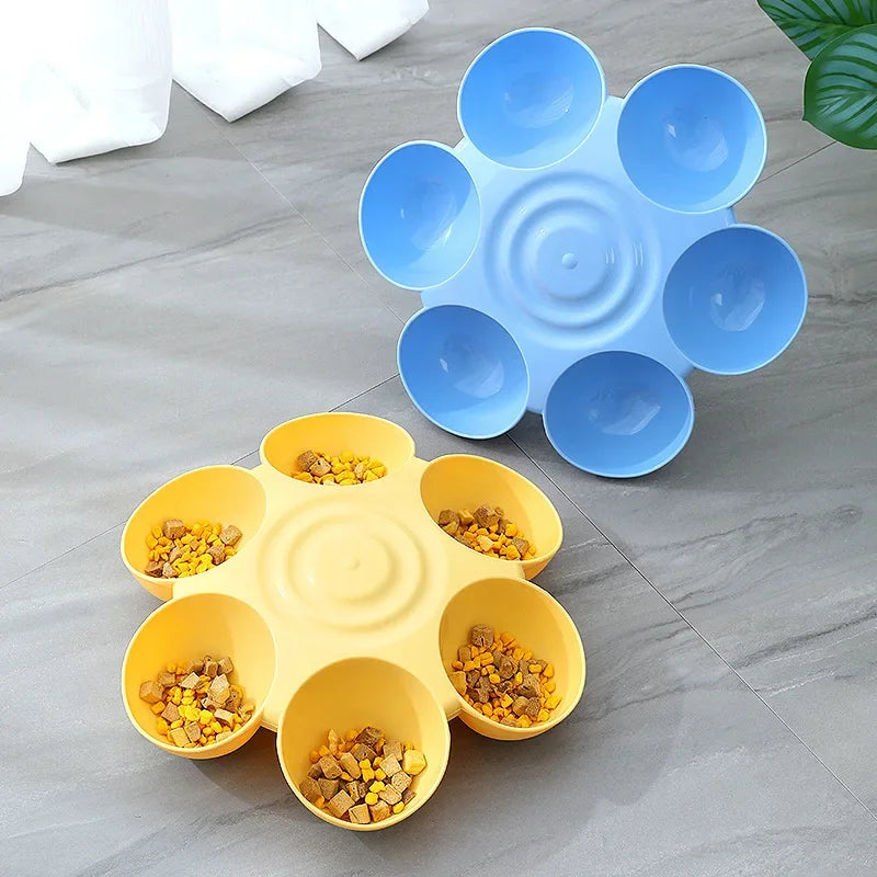 6-in-1 flower shape pet bowl, view 4 - MRSLM