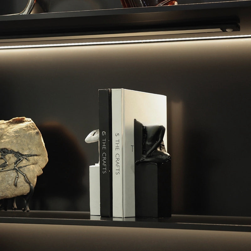 Abstract sculpture bookend pair, view 7 - MRSLM