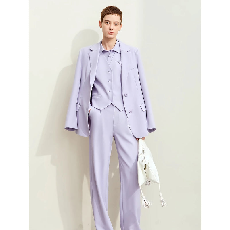 women's notched collar blazer, view 2 - MRSLM