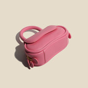 genuine leather macaron handbag, view 7 - MRSLM
