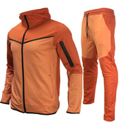 men's hooded coat and trousers sports set, view 3 - MRSLM