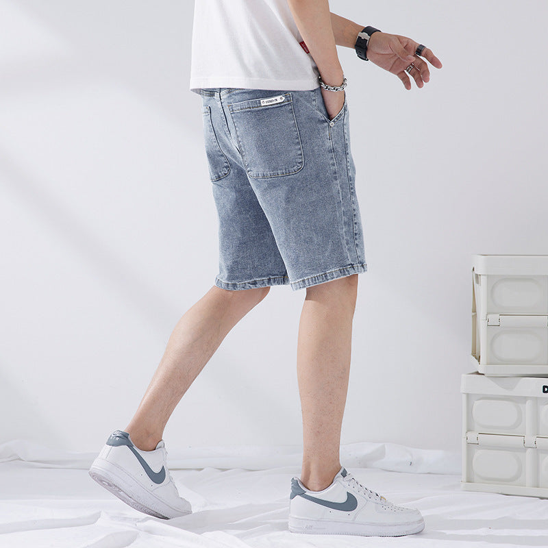Men's stretch denim capri pants, view 3 - MRSLM