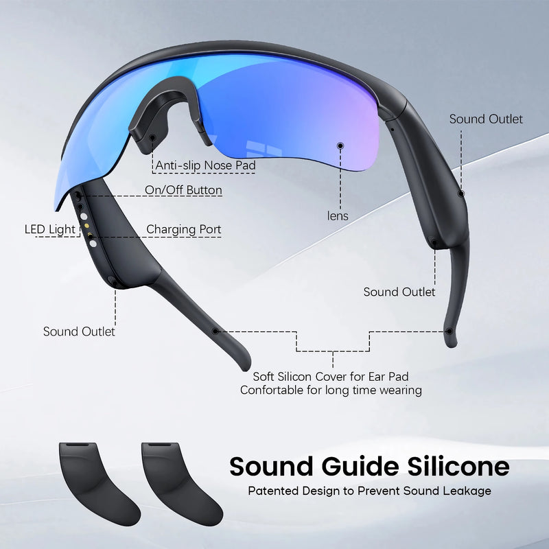 smart polarized cycling sunglasses, view 3 - MRSLM
