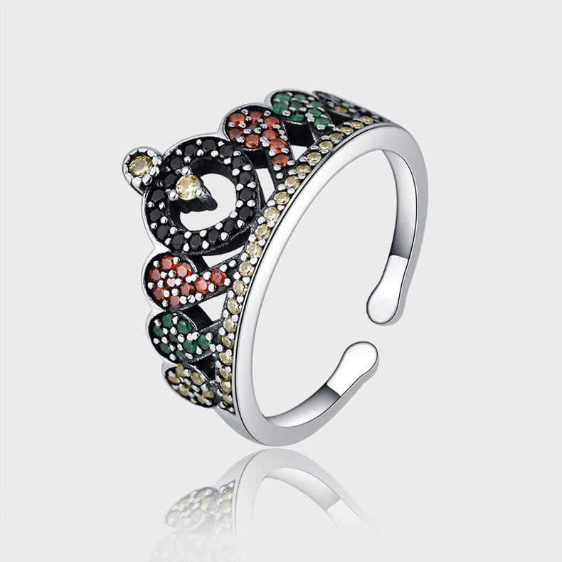 925 silver crown ring - MRSLM