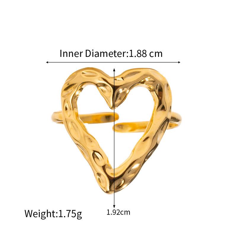 heart hollow adjustable ring, view 8 - MRSLM