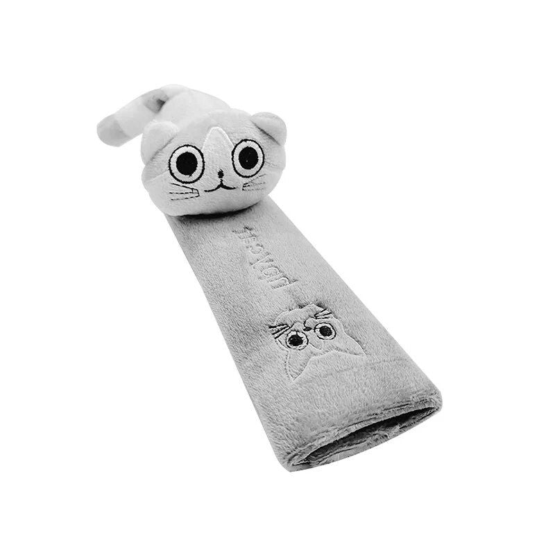 plush cartoon seat belt cover, view 3 - MRSLM