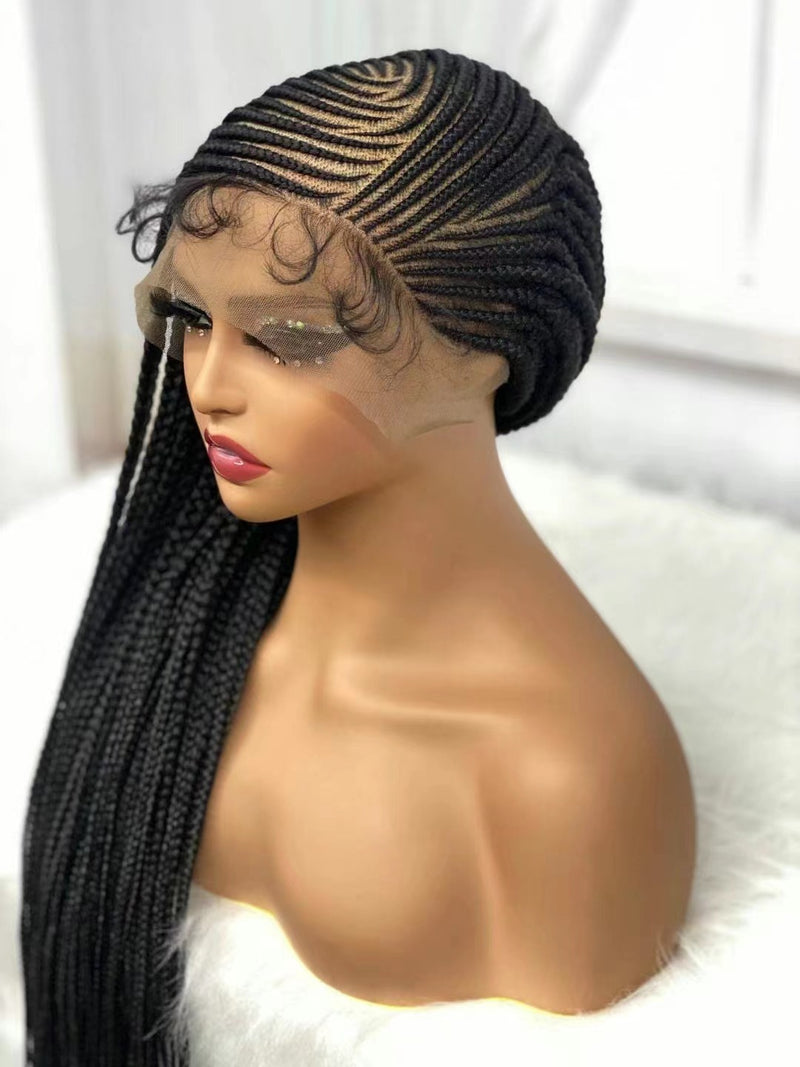 Long straight lace dreadlocks wig, view 3 - MRSLM