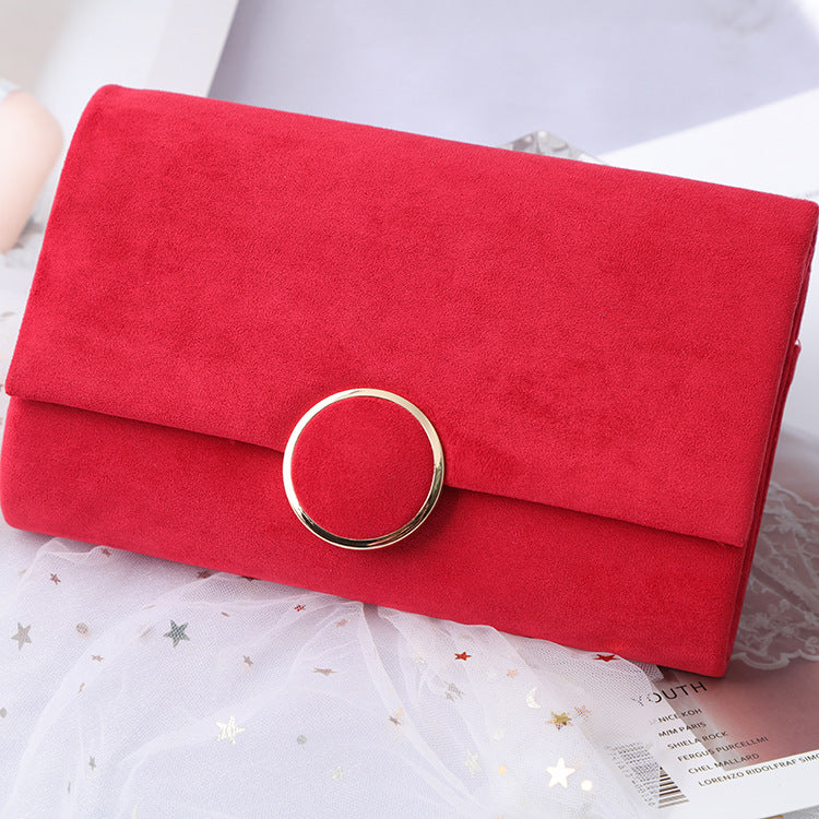 velvet chain clutch bag, view 2 - MRSLM