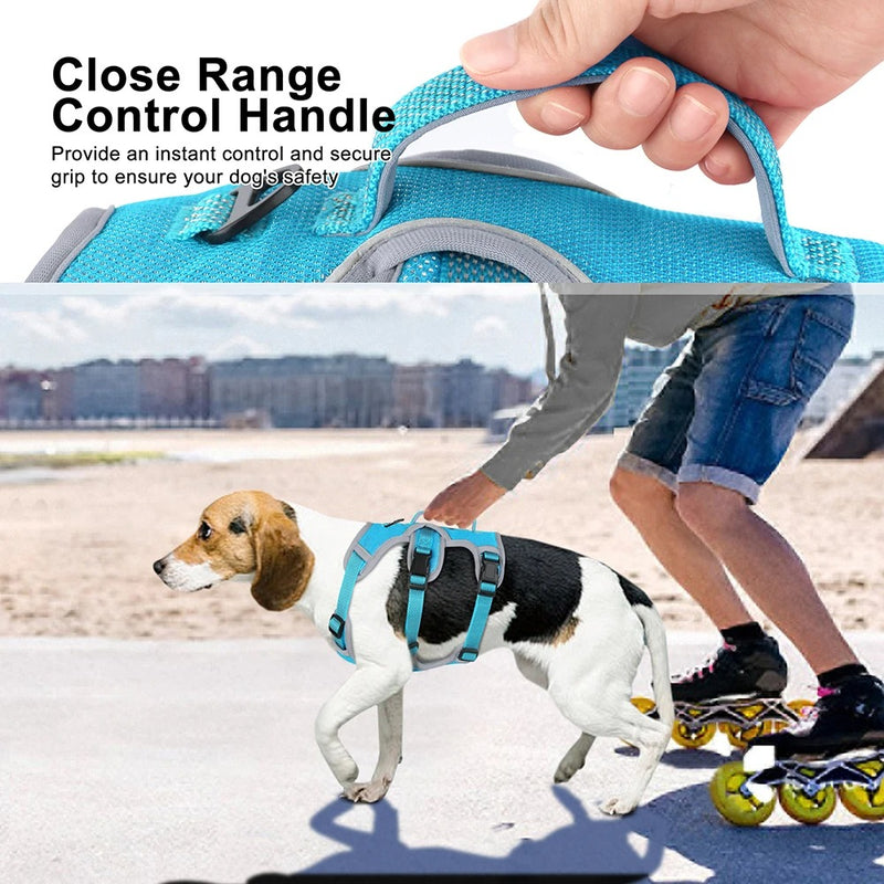adjustable reflective dog harness, view 8 - MRSLM