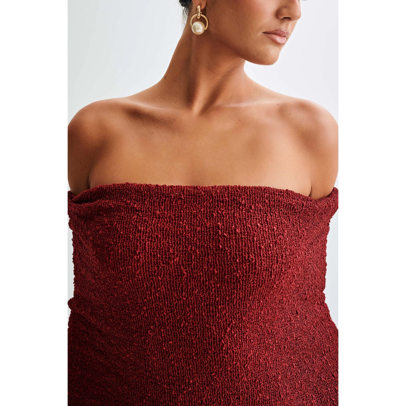 strapless hollow out maxi dress, view 20 - MRSLM