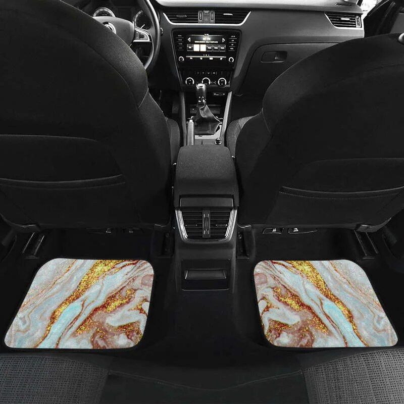 pink gold marble car floor mats, view 6 - MRSLM