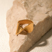 gold plated torsion ring, view 8 - MRSLM